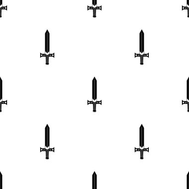 Basit kılıç simgeleri ile dikişsiz desen. Tasarım, web, ambalaj kağıdı, kumaş, duvar kağıdı için vektör illüstrasyon.