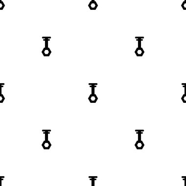 Beyaz arka plan üzerinde anahtar simgelerinin siyah silueti ile dikişsiz desen. Tasarım, web, ambalaj kağıdı, kumaş, duvar kağıdı için vektör illüstrasyon.