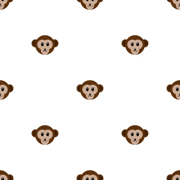 Seamless pattern with cute monkey. Vector illustration for design, web, wrapping paper, fabric, wallpaper. — Stock Vector