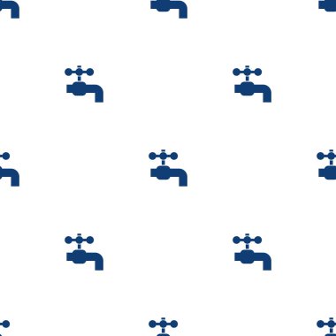 Beyaz arka plan üzerinde su vinç ile dikişsiz desen. Yardımcı programların düz stil simgesi. Işığın sembolü. Tasarım, web, ambalaj kağıdı, kumaş, duvar kağıdı için vektör illüstrasyon.