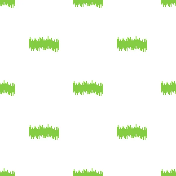 Bezproblemowy wzór z abstrakcyjną zieloną trawą lub muzyką fali na białym tle. Ilustracja wektorowa do projektowania, www, papier do pakowania, tkanina, tapeta. — Wektor stockowy