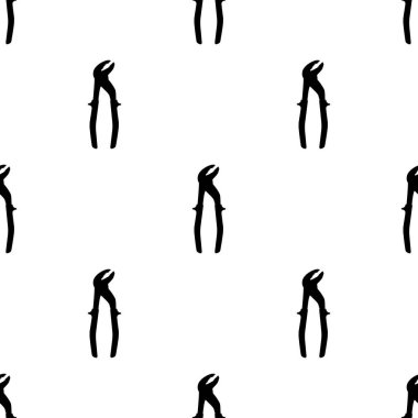 Su cimping pliers simgeleri ile dikişsiz desen. Onarım sembolleri. Tasarım, web, ambalaj kağıdı, kumaş, duvar kağıdı için vektör illüstrasyon.