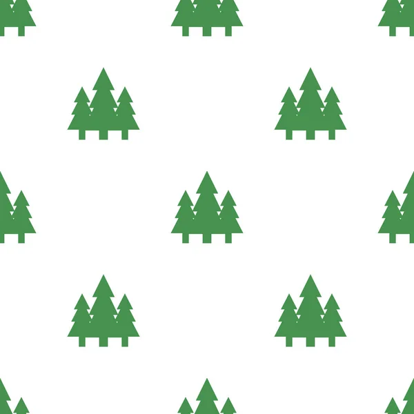Seamless pattern with fir trees icon. Green ecological sign. Protect planet. Vector illustration for design, web, wrapping paper, fabric, wallpaper. — Stock Vector