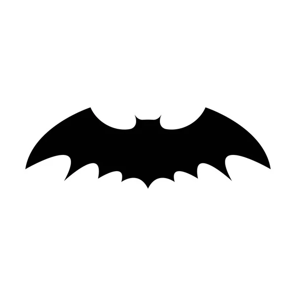 Silhouette noire de chauve-souris isolée sur fond blanc. Éléments décoratifs Halloween. Illustration vectorielle pour tout design . — Image vectorielle