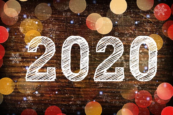 2020 Року Текстура Темного Дерева Ilfri 2020 Новорічний Фон Ретро — стокове фото