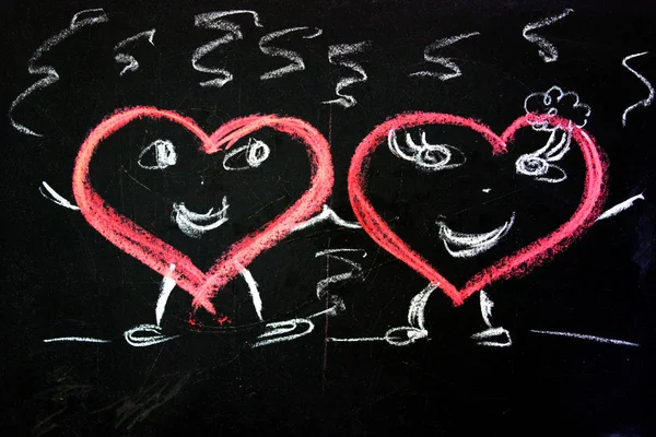 Αγάπη Αγαπώ Μήνυμα Αγάπης Επιγραφή Στον Πίνακα Κιμωλία Θέμα Της — Φωτογραφία Αρχείου