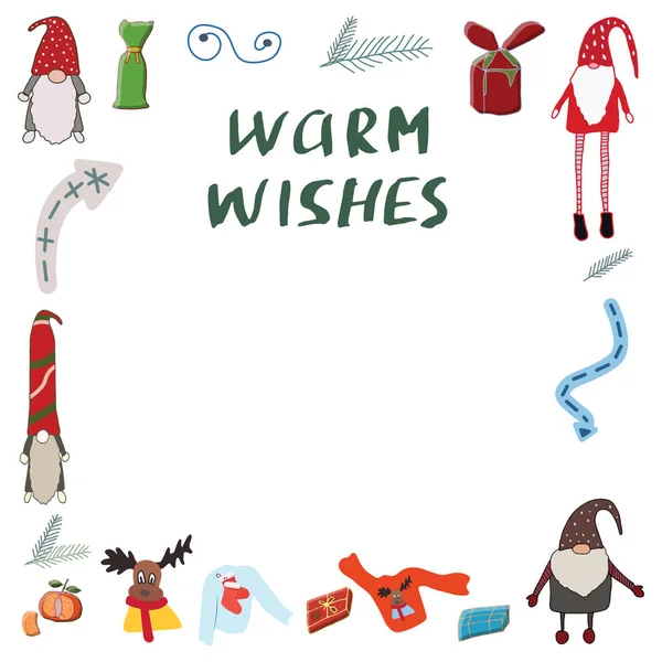 Festival illüstrasyon. Tasarım şablonu kartı eklendi sıcak dilek Not ile.