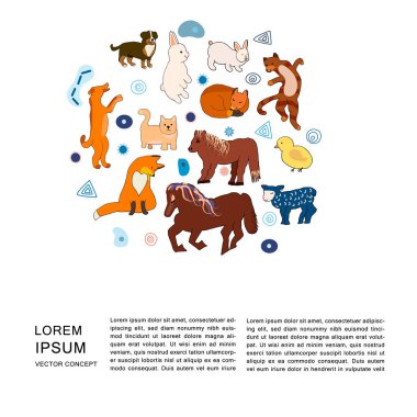 Hayvanlar illüstrasyon clipt sanat karikatür.