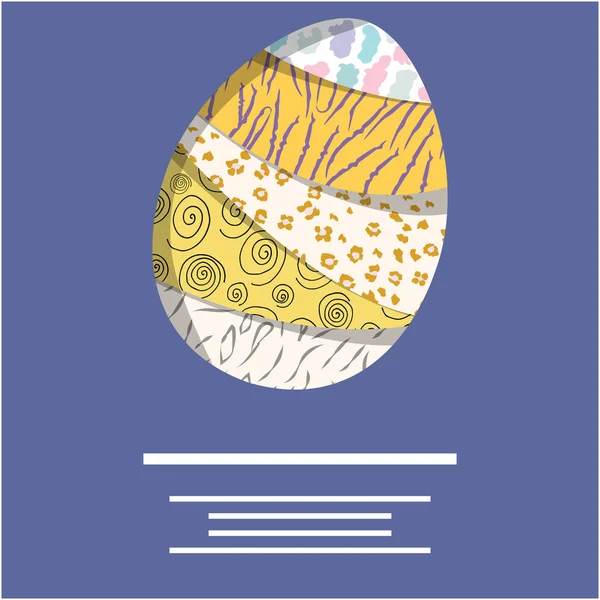 Marco de huevo de Pascua con texto . — Vector de stock