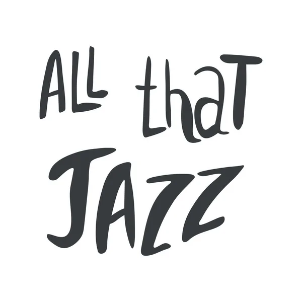 Todas esas letras de jazz en blanco y negro — Vector de stock