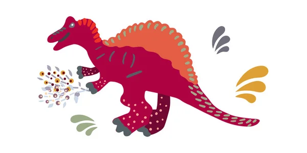 Ilustración de dinosaurios Spinosaurus — Archivo Imágenes Vectoriales