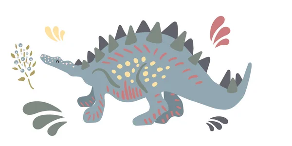 Ilustración de dinosaurios Stegosaurus — Vector de stock