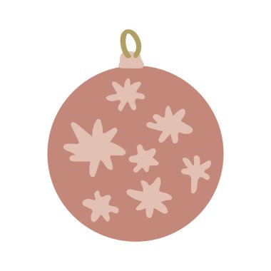 Soluk pembe dekorlu el çizilmiş tozlu pembe top