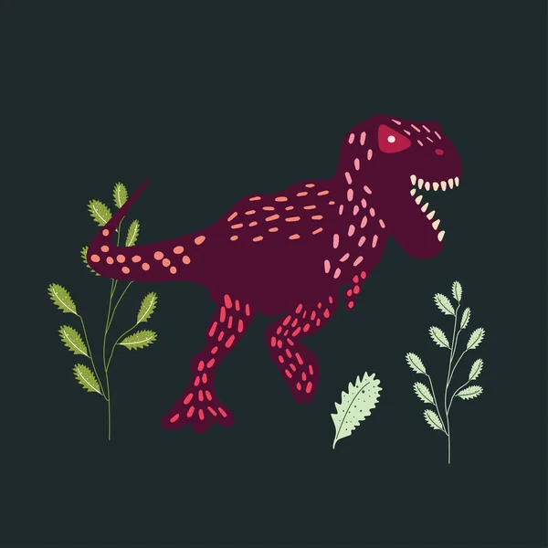 Tyrannosaurus rex ilustración sobre fondo de bálsamo — Archivo Imágenes Vectoriales
