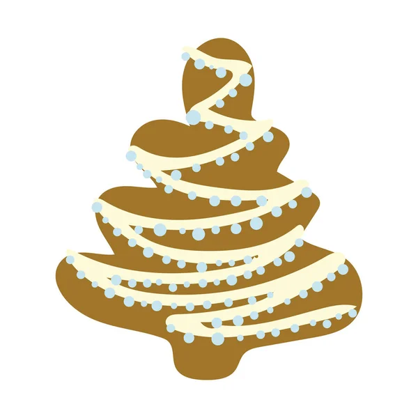 Peperkoek kerstboom — Stockvector