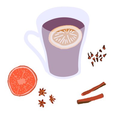 Baharat ile mulled şarap