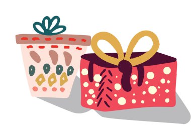 Gölge ile iki güzel hediye kutuları