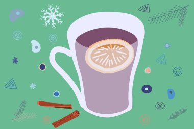 Mulled şarap ve kış dekor