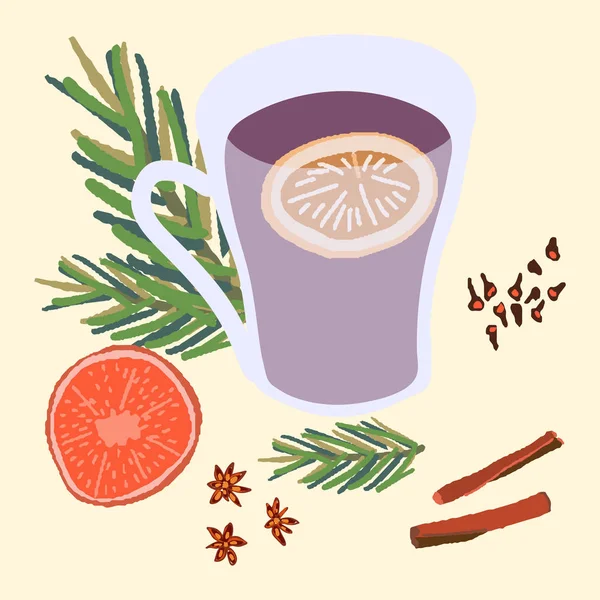 Çam ile mulled şarap bardak 