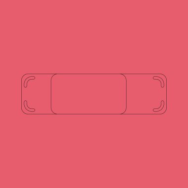 Pembe arka planda anahat stilinde silgi simgesi.