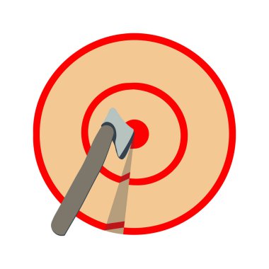 Beyaz arka planda hedef Axe