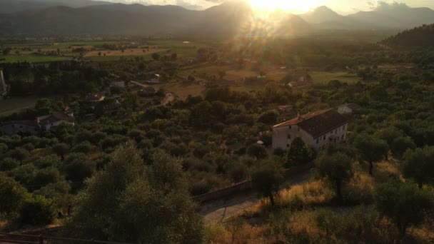 Hermosa Ciudad Padula Campo Agrícola Agrícola Italiano — Vídeos de Stock