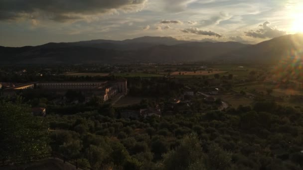 Beautiful Town Padula Italian Tradition Agricultural Countryside — Stock Video