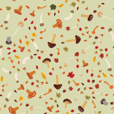 Mix mantar ile dikişsiz renkli desen