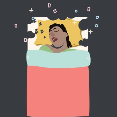 Geceleri iyi uyuyan kadın