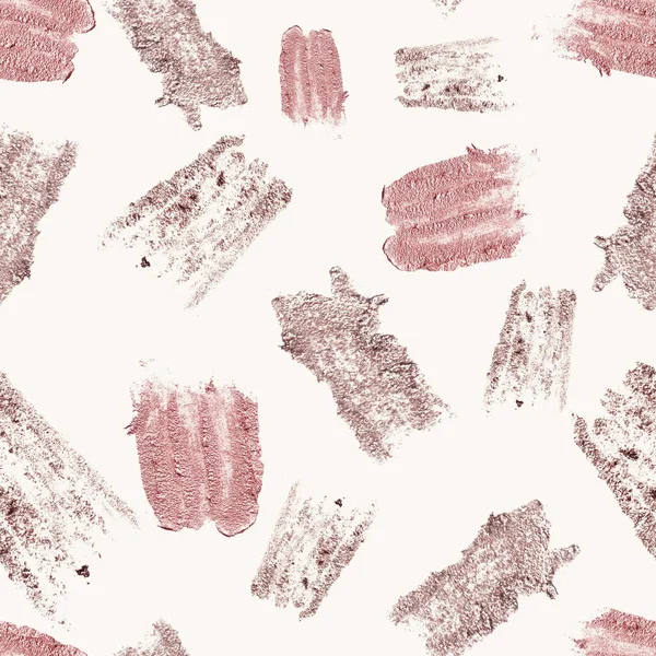Seamless pattern with rose gold cosmetic smudges.