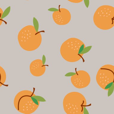 Gri meyve dikişsiz desen