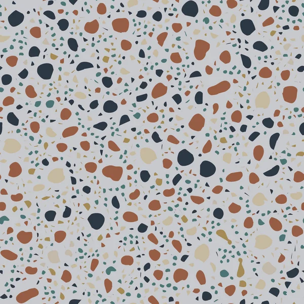 Italiaanse vloerbedekking Venetiaanse stijl terrazzo naadloos patroon. — Stockvector