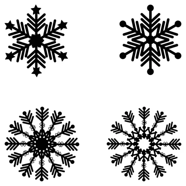 Schneeflocken Aus Papier Isoliert Auf Weißem Hintergrund Winterliche Weihnachtsdekoration Dekorationsschablone — Stockvektor