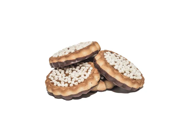 Cookies Caramel White Background — Stock Photo, Image