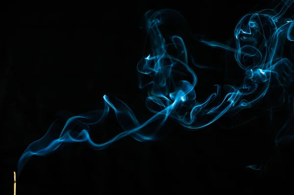 Humo Sobre Fondo Negro Abstracción — Foto de Stock