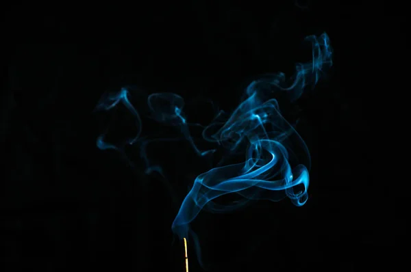 Humo Sobre Fondo Negro Abstracción — Foto de Stock