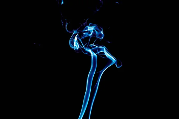 Fumée Sur Fond Noir Abstraction — Photo