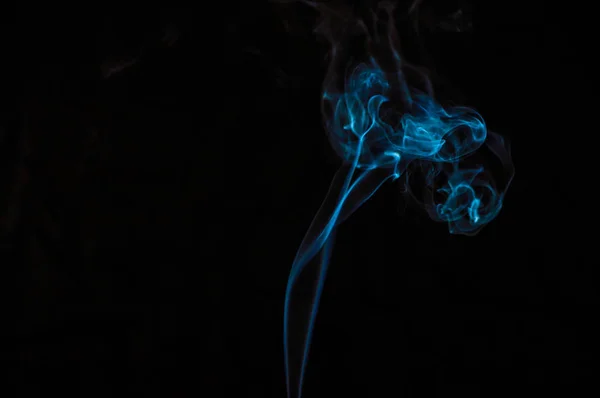 Humo Sobre Fondo Negro Abstracción — Foto de Stock