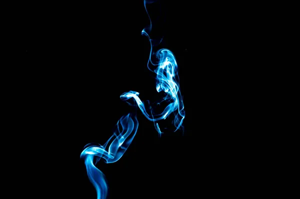 Fumar Fundo Preto Abstrato — Fotografia de Stock