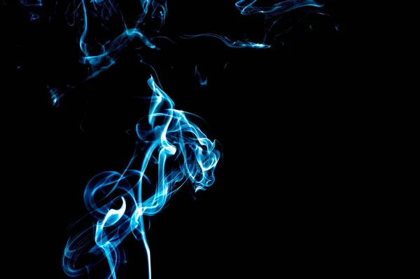 Humo Sobre Fondo Negro Abstracción — Foto de Stock