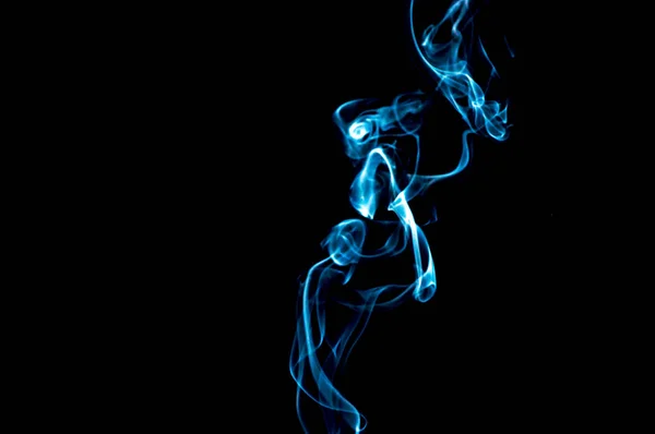 Fumée Sur Fond Noir Abstraction — Photo