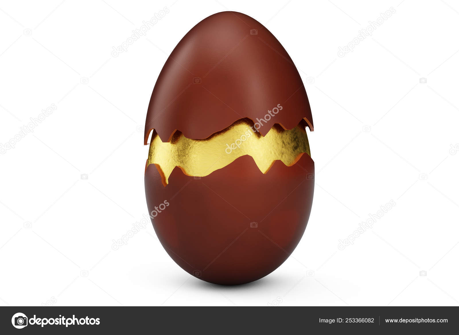 3d broken chocolate egg easter symbol Royalty Free Vector