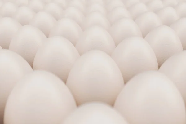 Huevos blancos. Fondo de huevos. Concepto feliz Pascua. Los huevos como símbolo de la fiesta. Ilustración 3D — Foto de Stock