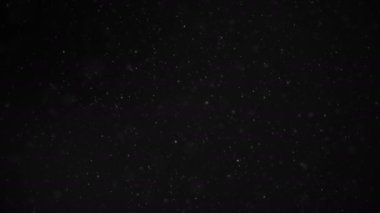 Beyaz partiküllerin soyut hareket arka planı. Güzel beyaz yüzen toz parçacıkları. Sorunsuz Loopable 3D. 4k animasyon