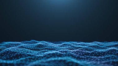 İnternet bağlantısı teknolojisi kavramı. Bulut bilgi işlem, bir süper bilgisayarın sinirsel iletişimi. Noktaları ve çizgileri birbirine bağlayan üçgenlerden arka plan. Siber güvenlik kavramı, 3d İllüstrasyon