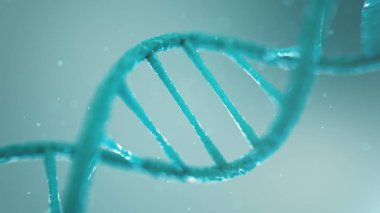 Dna'nın çift sarmal yapısı, Dna molekülü, Rna. Biyokimya kavramı, biyoteknoloji. Genom değişimi, 3d illüstrasyon