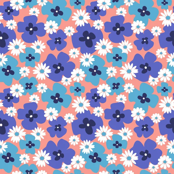 Bir haşhaş ile şık çiçek sorunsuz arka plan ve papatyalar