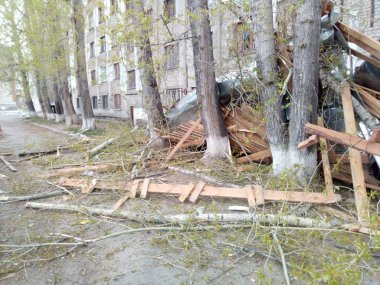      Güçlü Rüzgar kasırga Tyumen Rusya