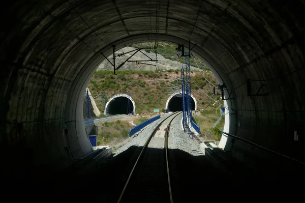 Tunnelavfart Höghastighetsjärnväg — Stockfoto