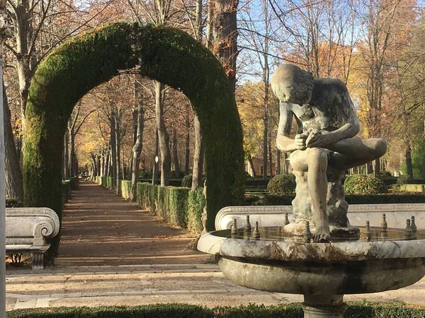 Herbst Den Gärten Der Stadt Aranjuez Madrid — Stockfoto